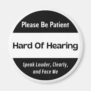 Aimant Difficile D'Entendre Noir Classique