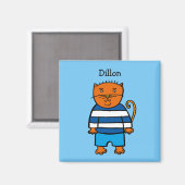 Aimant Dillon le Chat personnalisé (Recto/Verso)