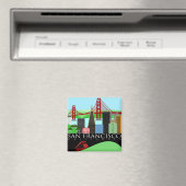Aimant d'illustration de San Francisco Skyline (In Situ (Lave-vaisselle))