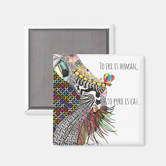 Aimant d'illustration de souris et de souris (Recto/Verso)