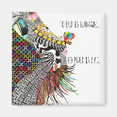 Aimant d'illustration de souris et de souris (Devant)