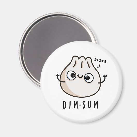 Aimant Dim-sum Funny Dimsum Math Pun (Recto/Verso)