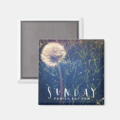 Aimant Dimanche Famille Manger Fun (Recto/Verso)