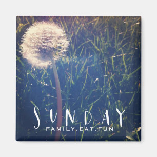 Aimant Dimanche Famille Manger Fun