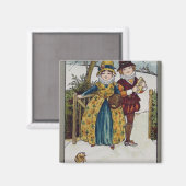 Aimant Dimanche matin, carte victorienne (Recto/Verso)