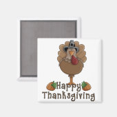 Aimant dinde bon thanksgiving (Recto/Verso)