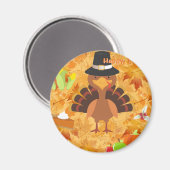 Aimant dinde bon thanksgiving (Recto/Verso)