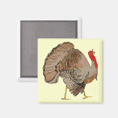 Aimant Dinde d'action de la couleur complète (Recto/Verso)
