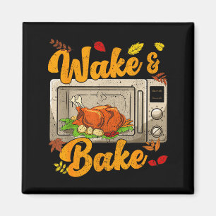 Aimant Dinde de fête de repas de réveil de Thanksgiving d
