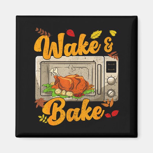 Aimant Dinde de fête de repas de réveil de Thanksgiving d (Devant)