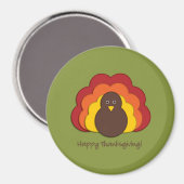 Aimant Dinde de Thanksgiving (Recto/Verso)