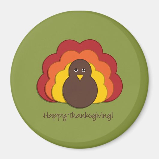 Aimant Dinde de Thanksgiving (Devant)