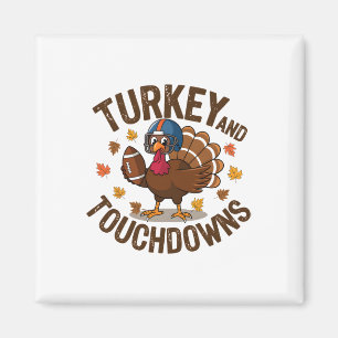 Aimant Dinde de Thanksgiving et touchés Joueur de footll