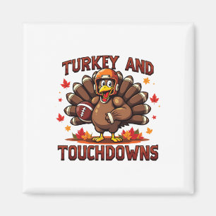 Aimant Dinde de Thanksgiving et touchés Joueur de footll