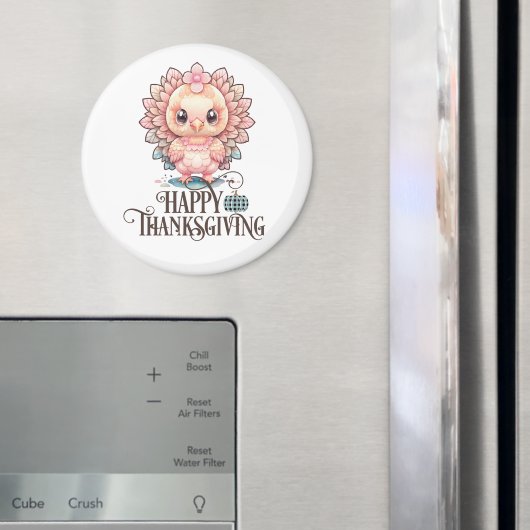 Aimant Dinde de Thanksgiving mignonne (In situ (réfrigérateur))