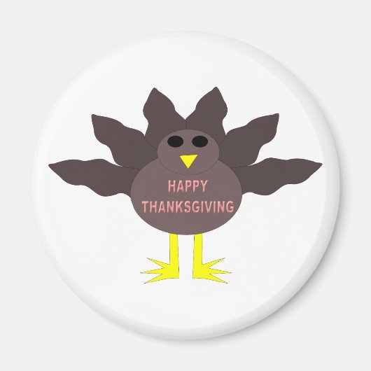 Aimant Dinde Déplumée de Thanksgiving (Devant)