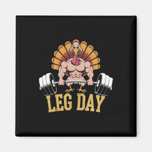 Aimant Dinde drôle de levage de terre Thanksgiving Leg Da
