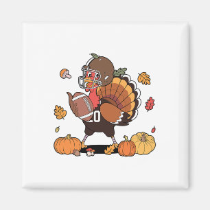 Aimant Dinde et Touchdown Thanksgiving Football Hommes Fe