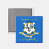 Aimant d'indicateur Connecticut (Recto/Verso)