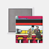 Aimant Diner de chat (Recto/Verso)