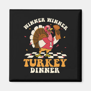 Aimant Dîner Turque Football Automne Automne Thankgiving