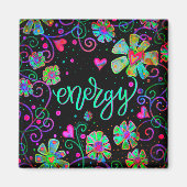 Aimant d'inertie florale noir (Devant)