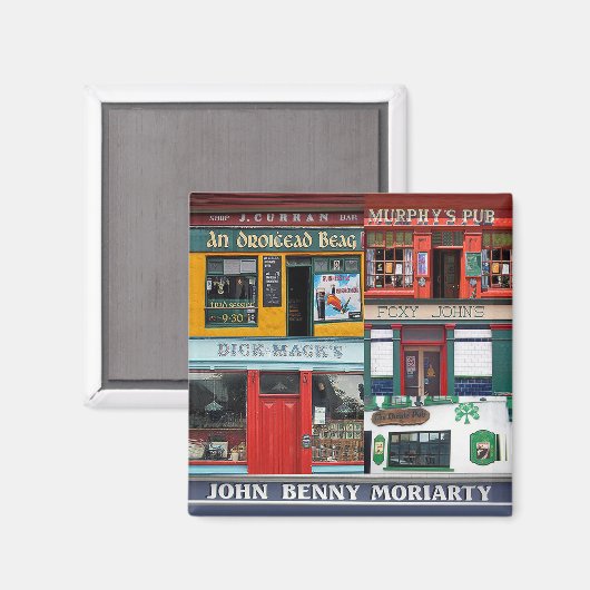 Aimant Dingle Pubs Collage, Irish Magnet. Irlande (Recto/Verso)