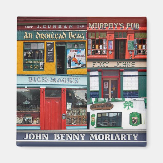 Aimant Dingle Pubs Collage, Irish Magnet. Irlande (Devant)