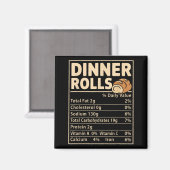 Aimant Dinner Rolls Nutrition Facts Funny Bread Food Desi (Recto/Verso)