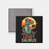Aimant Dino Dinosaur Lovey-saurus T-rex Funny Trex (Recto/Verso)