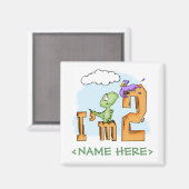 Aimant Dino Fun 2e anniversaire (Recto/Verso)