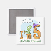 Aimant Dino Fun 5e anniversaire (Recto/Verso)