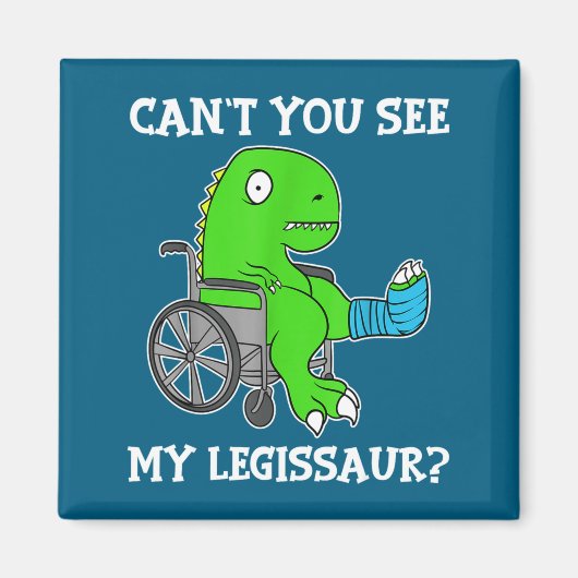 Aimant Dino Funny Get Well Broken Leg Gift Dinosaur With (Devant)