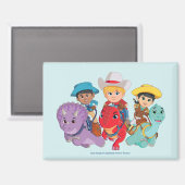 Aimant Dino Ranch Friends Design (Recto/Verso)