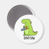 Aimant Dino-scie Funny Dinosaur Tool Pun (Recto/Verso)