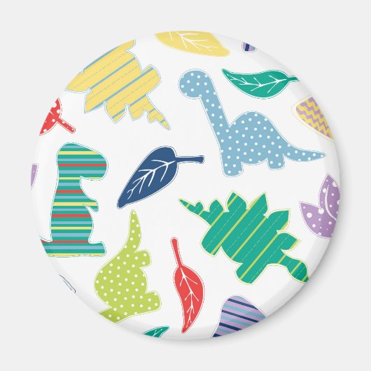 Aimant Dinomite ! Motif Dinosaure coloré mignon (Devant)