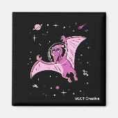 Aimant Dinos De Ptérodactyle Violet Dans L'Espace (Devant)