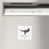 Aimant Dinosaur Easter Bunny T Rex Tyrannosaurus Funny T  (In Situ (Lave-vaisselle))