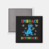 Aimant Dinosaur T-rex Puzzle Embrasser les différences Au (Recto/Verso)