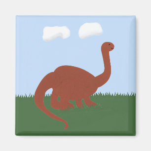 Aimant Dinosaur Whimsal Cartoon Art