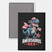 Aimant Dinosaure 4 juillet Amerisaurus T Rex Drôle (Recto/Verso)