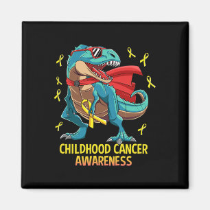 Aimant Dinosaure amusant T-Rex Enfance Cancer Sensibilisa