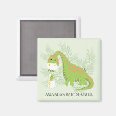 Aimant Dinosaure Baby shower Favoriser l'aimant (Recto/Verso)