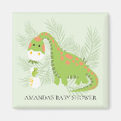Aimant Dinosaure Baby shower Favoriser l'aimant (Devant)