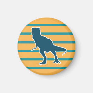 Aimant Dinosaure bleu jaune t-rex