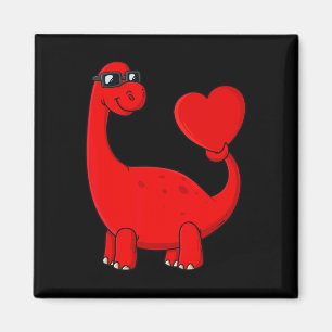 Aimant Dinosaure De La Journée Valentines Avec Un Coeur A