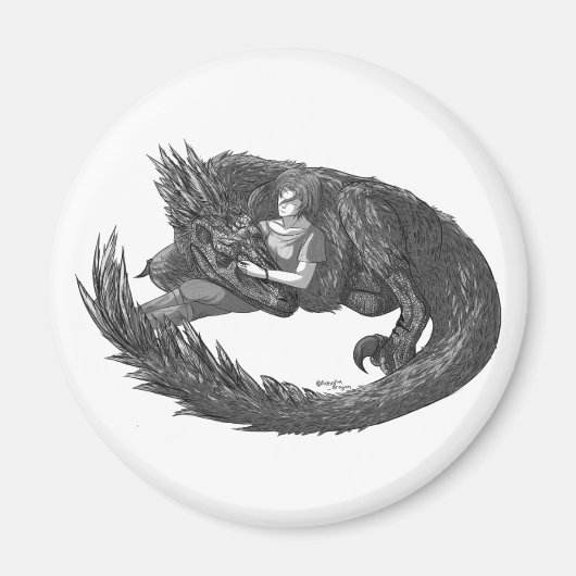Aimant Dinosaure endormi (Devant)