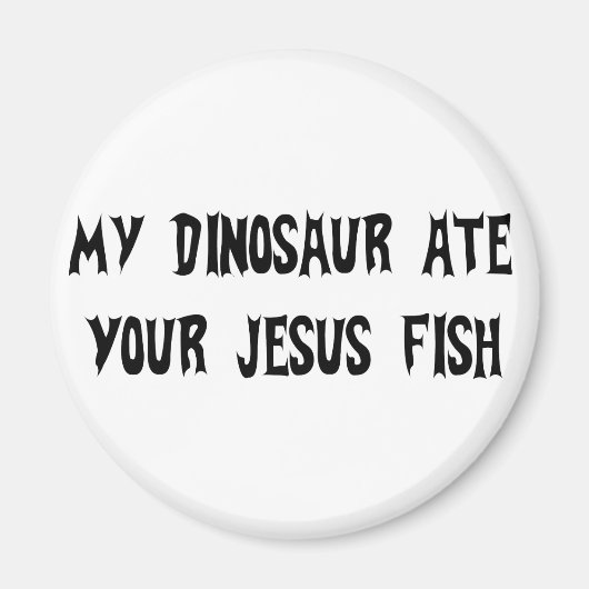 Aimant Dinosaure Mange Jésus Poisson (Devant)