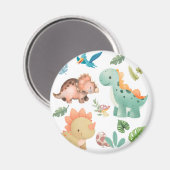 Aimant Dinosaure mignon (Recto/Verso)