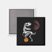 Aimant Dinosaure T Rex squelette Halloween effrayant garç (Recto/Verso)